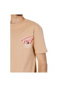 TShirt gros logo printé dos Tommy Jeans AB0 Tawny Sand DM0DM18574