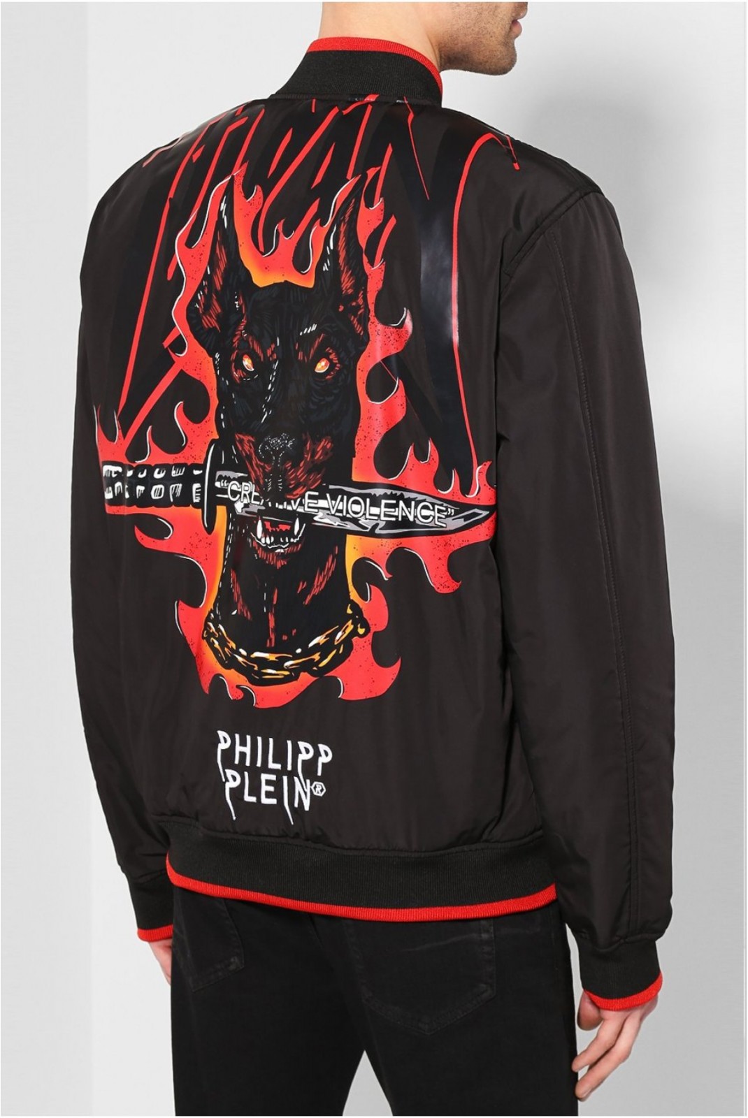 Bomber dos printé Rock Philipp plein 02 BLACK MRB1455