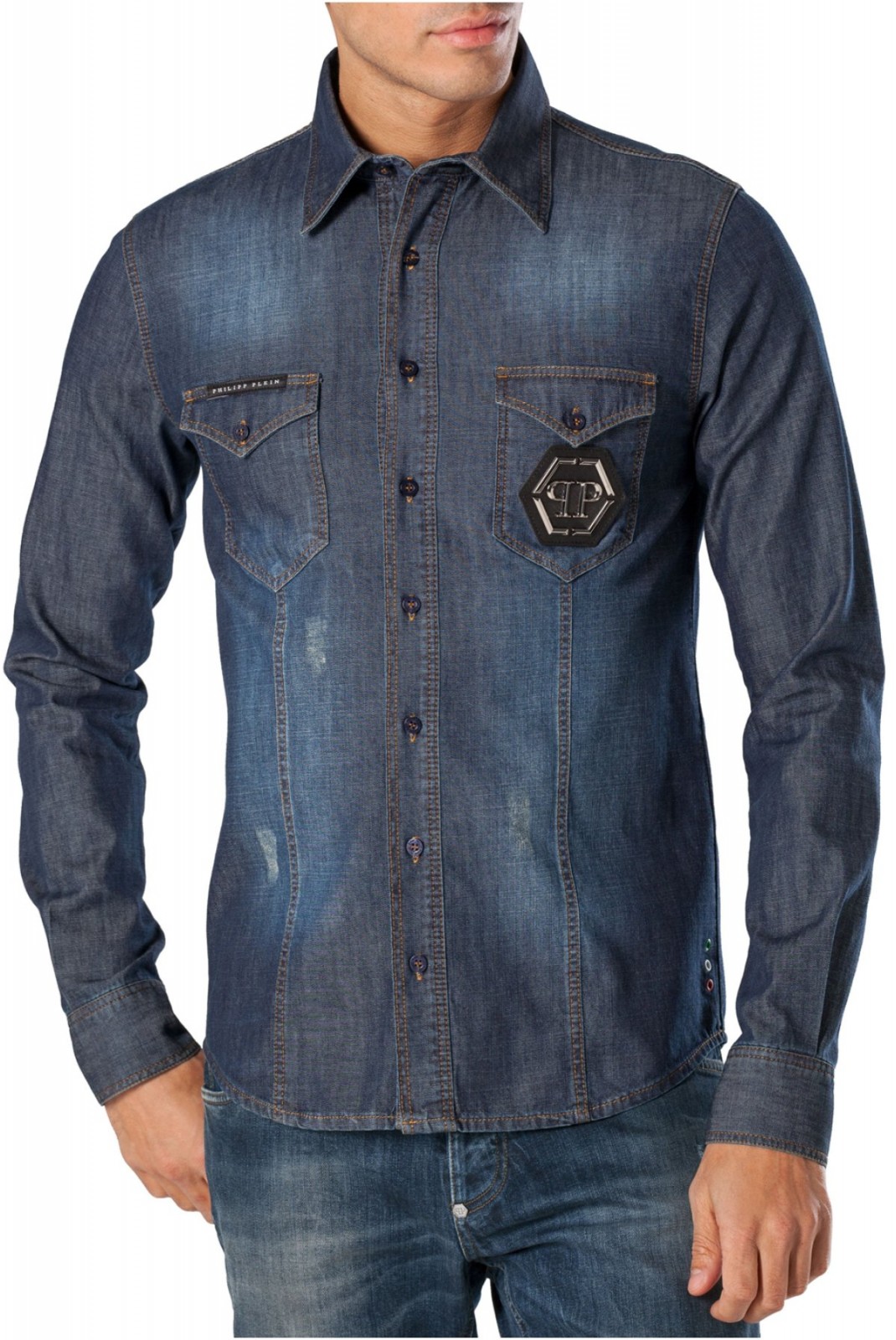 Chemise denim MDP0036 FULL Philipp plein 14SE JEANS MDP0036