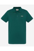 Polo coton logo brodé Schott GREEN S0022