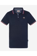 Polo coton regular logo patché Schott NAVY PSHARBOURS21