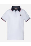 Polo coton regular logo patché Schott WHITE PSHARBOURS21