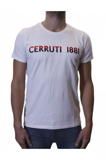 TShirt stretch gros logo Gimignano Cerruti 1881 WHITE GIMIGNANO