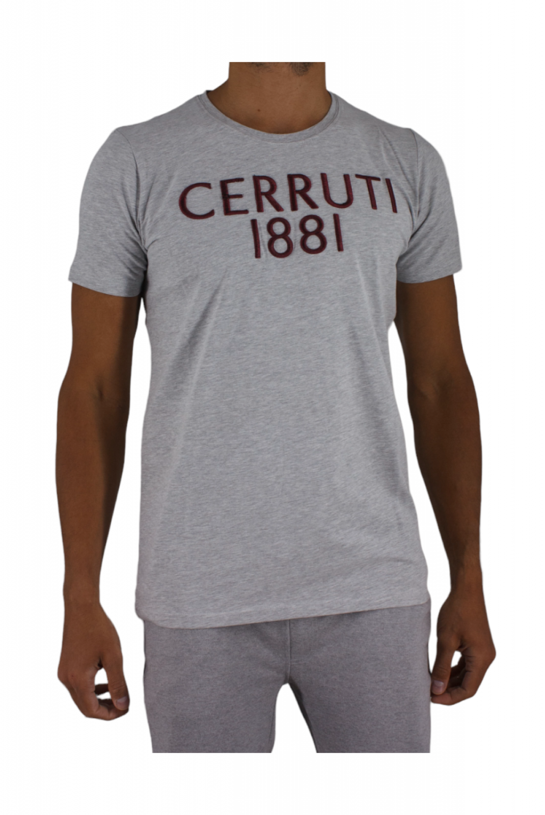 TShirt coton gros logo Cerruti 1881 GRIS ABRUZZO