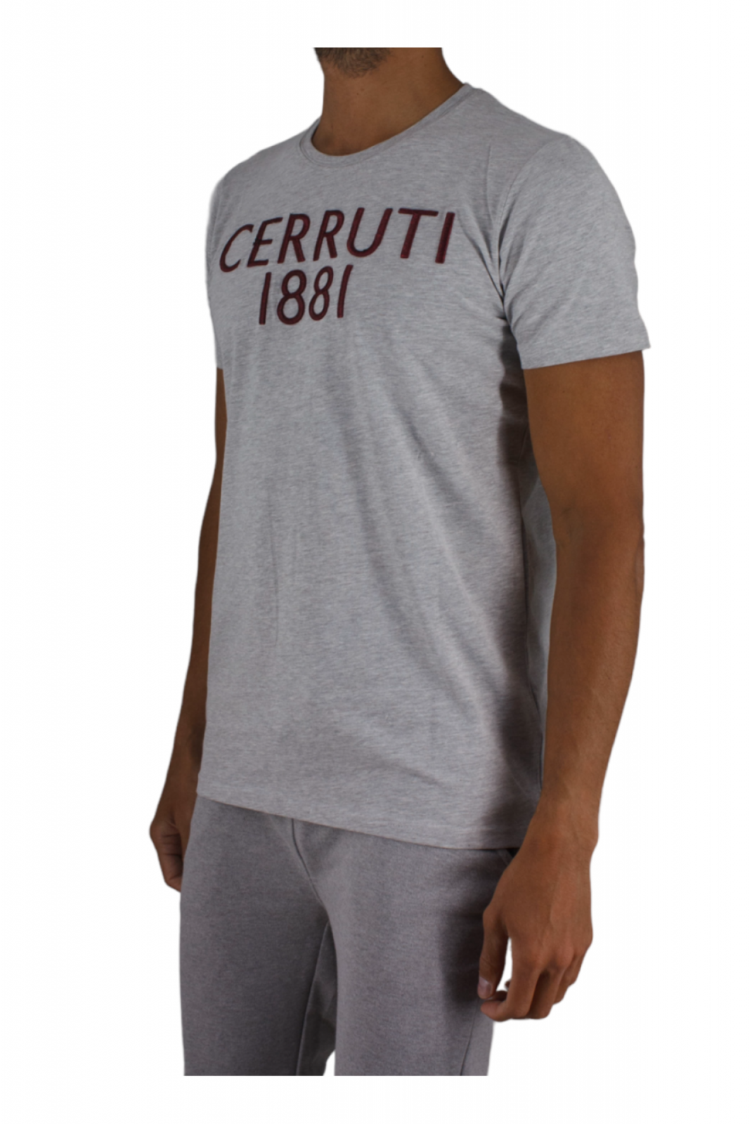 TShirt coton gros logo Cerruti 1881 GRIS ABRUZZO