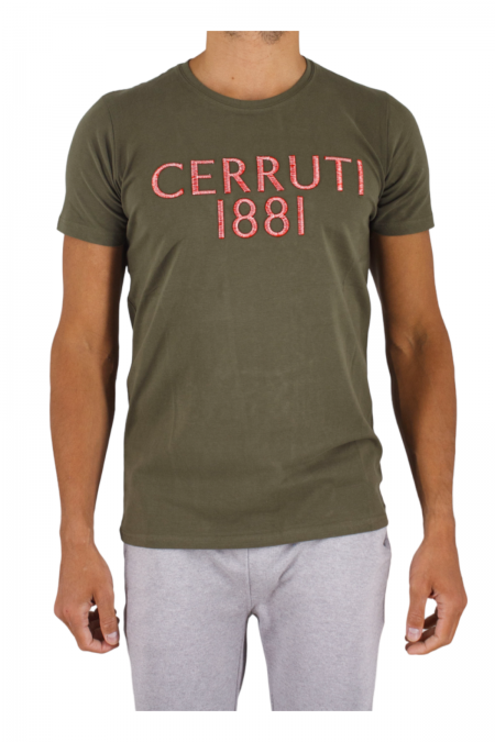 TShirt coton gros logo Cerruti 1881 KAKI ABRUZZO