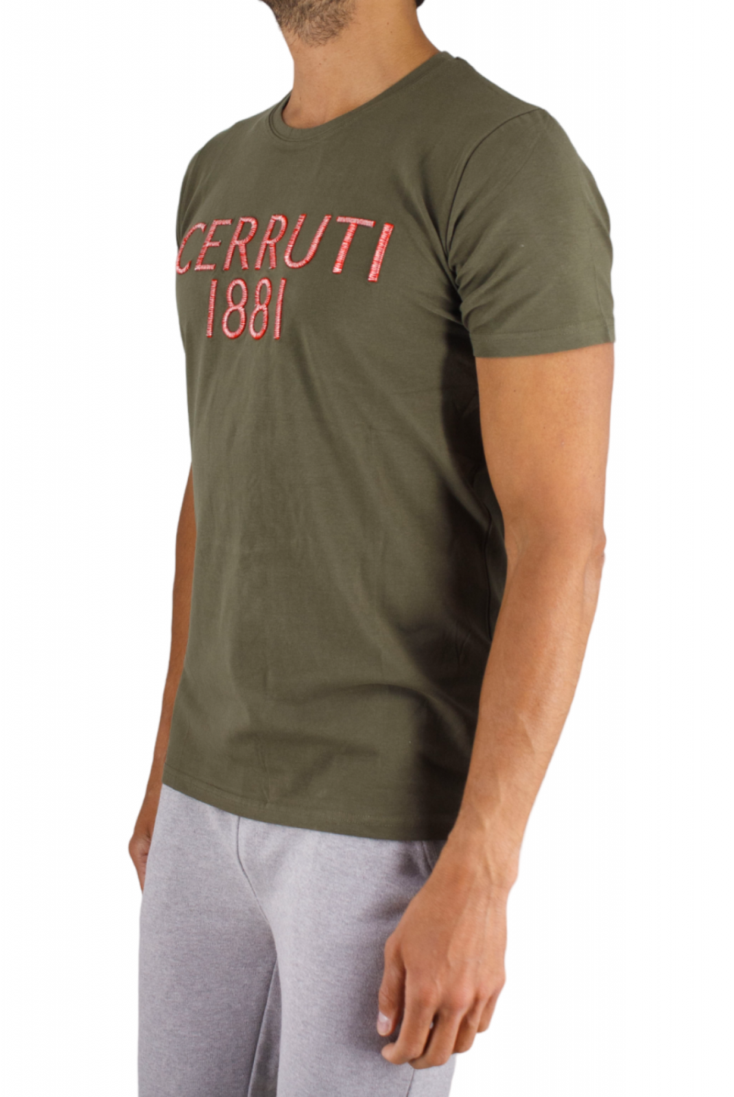 TShirt coton gros logo Cerruti 1881 KAKI ABRUZZO