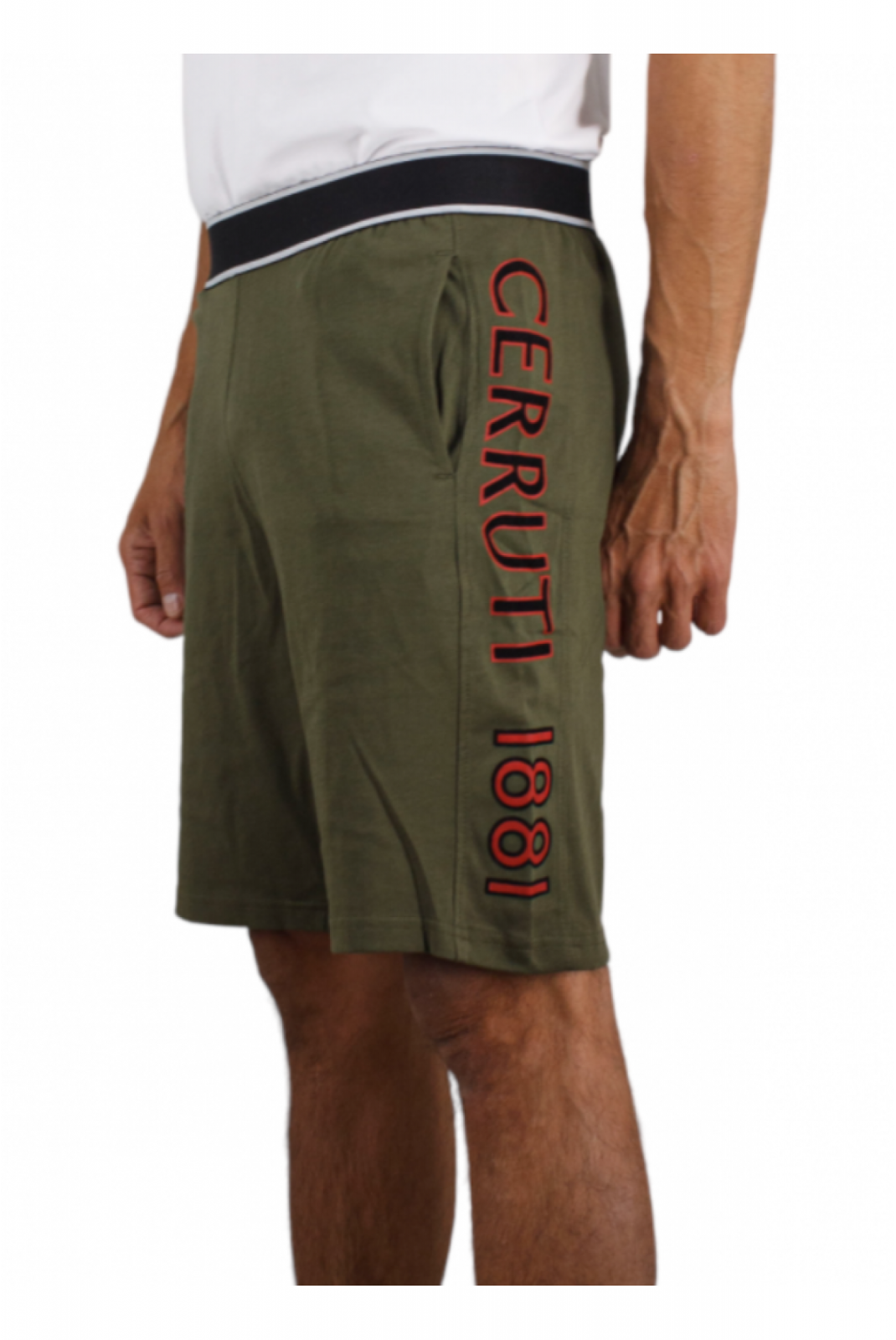 Short logo latéral Buffa Cerruti 1881 KAKI BUFFA