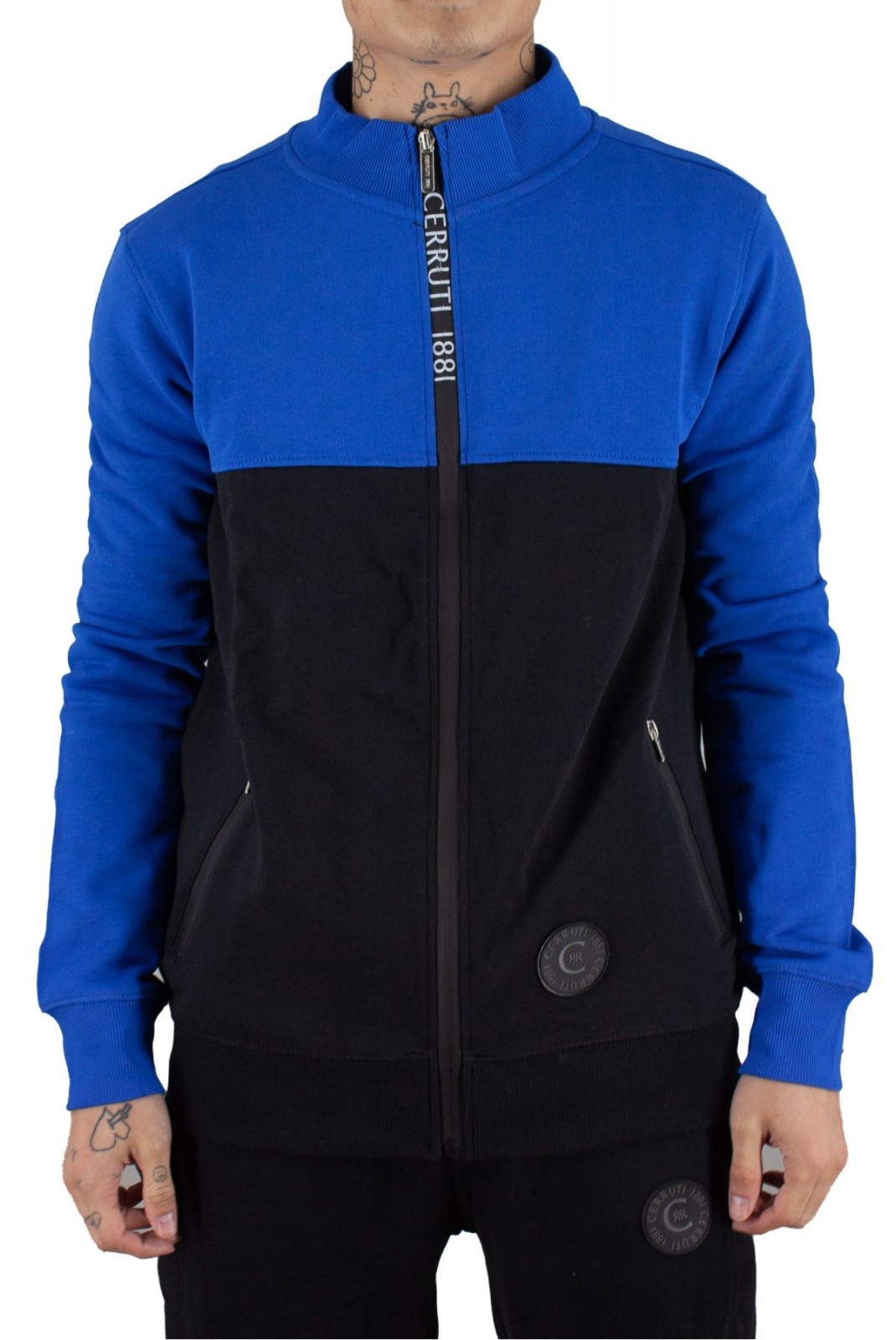 Sweat zippé Argeles Cerruti 1881 BLEU/NOIR ARGELES