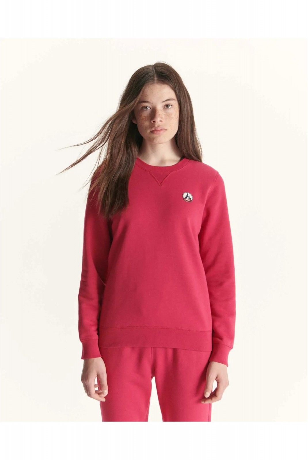 Sweat en coton bio Elvas Just over the top 331 CHERRY PINK ELVAS