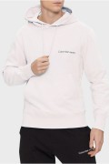 Sweat capuche 100% coton Calvin klein YAF Bright White J30J324620