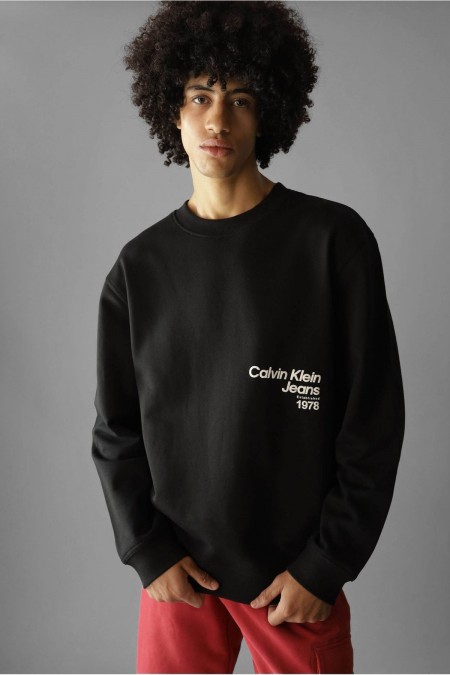 Sweat print dos Calvin klein BEH Ck Black J30J325155