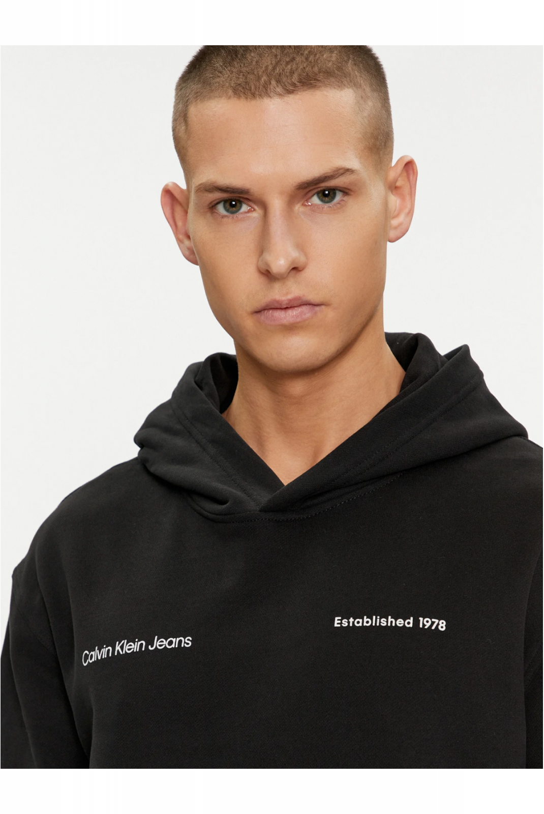 Sweat capuche print dos Calvin klein BEH Ck Black J30J325490