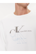 Sweat 100% coton print logo Calvin klein YAF Bright White J30J325516