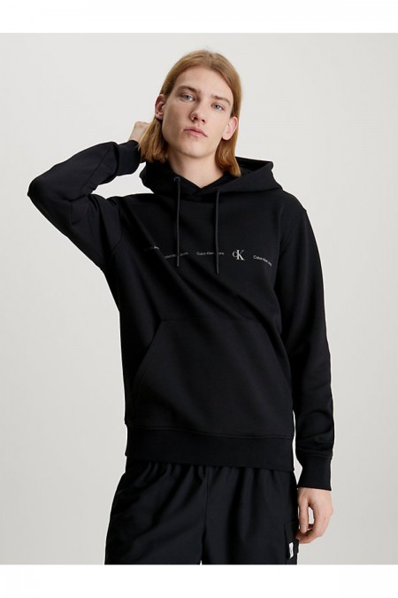 Sweat capuche léger print logo Calvin klein BEH Ck Black J30J325340