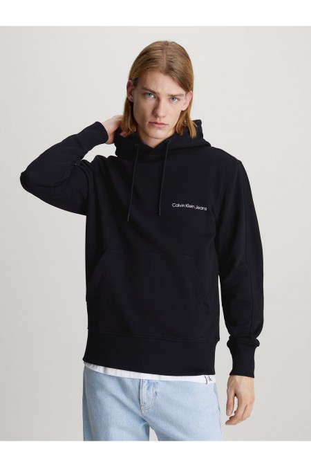 Sweat capuche 100% coton Calvin klein BEH Ck Black J30J324620