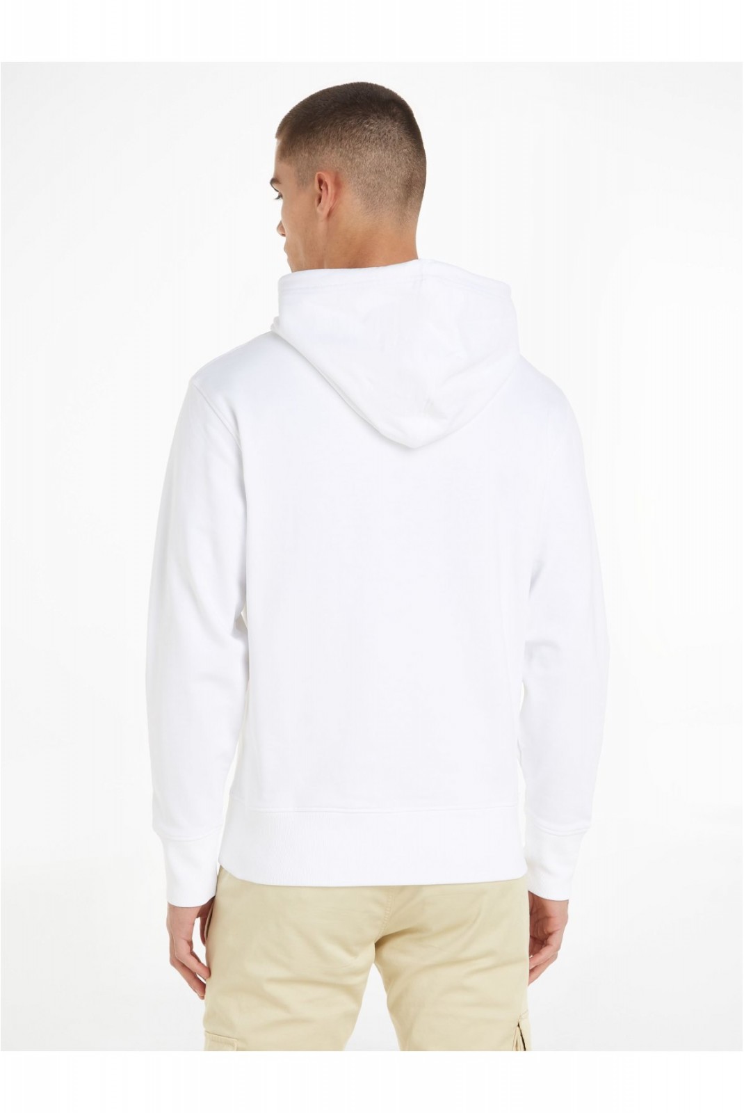 Sweat capuche print logo Calvin klein YAF Bright White J30J325429