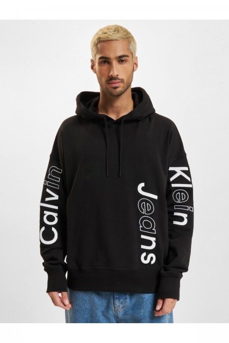 Sweat capuche gros logo brodé Calvin klein BEH Ck Black J30J325430