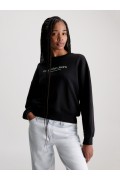 Sweat 100% coton patch dos cousu Calvin klein BEH Ck Black J20J222549