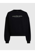 Sweat 100% coton patch dos cousu Calvin klein BEH Ck Black J20J222549