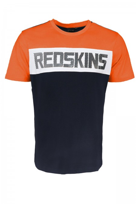 TShirt coton stretch bande logo Redskins NAVY/ORANGE/WHITE STRIPER CALDER