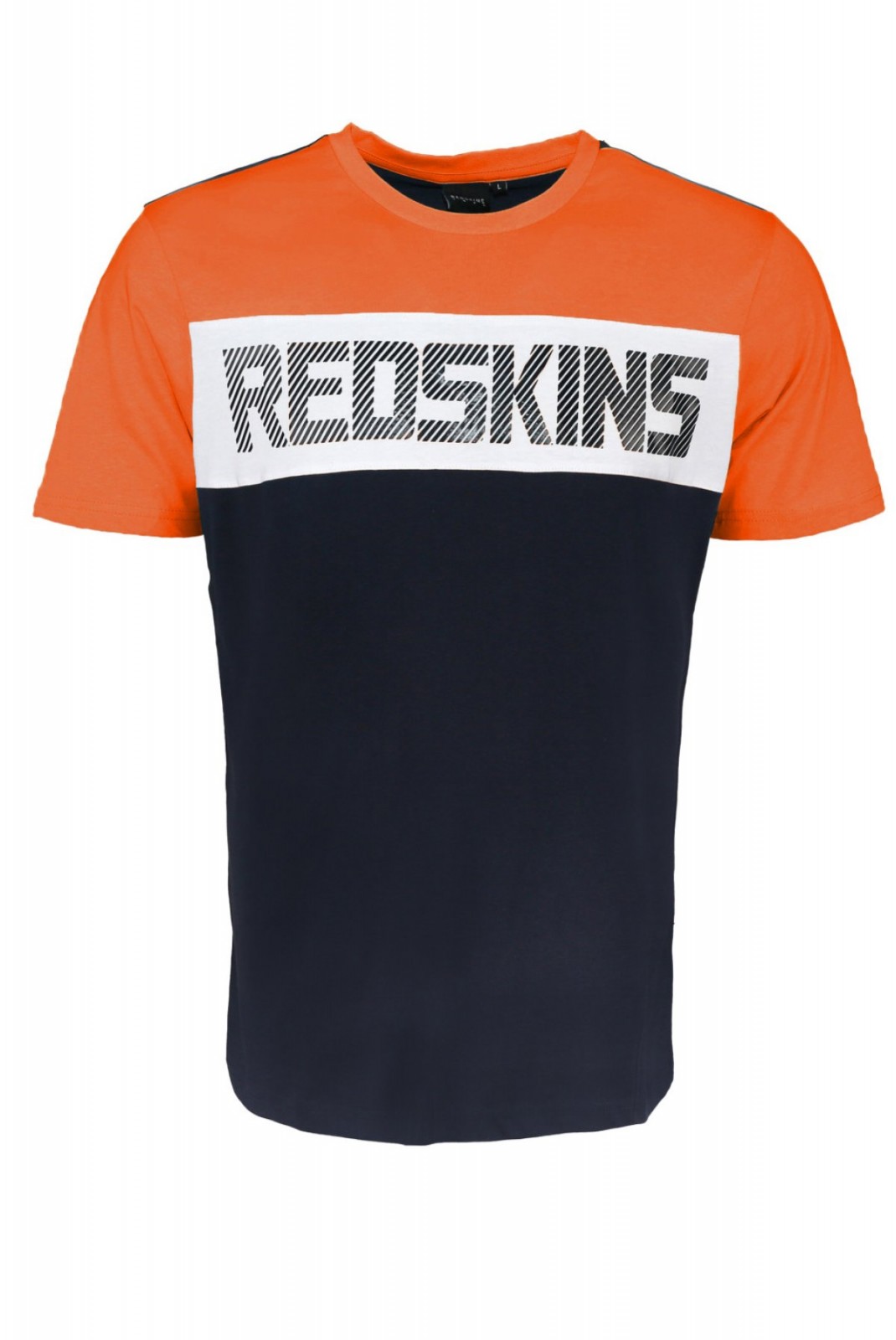 TShirt coton stretch bande logo Redskins NAVY/ORANGE/WHITE STRIPER CALDER