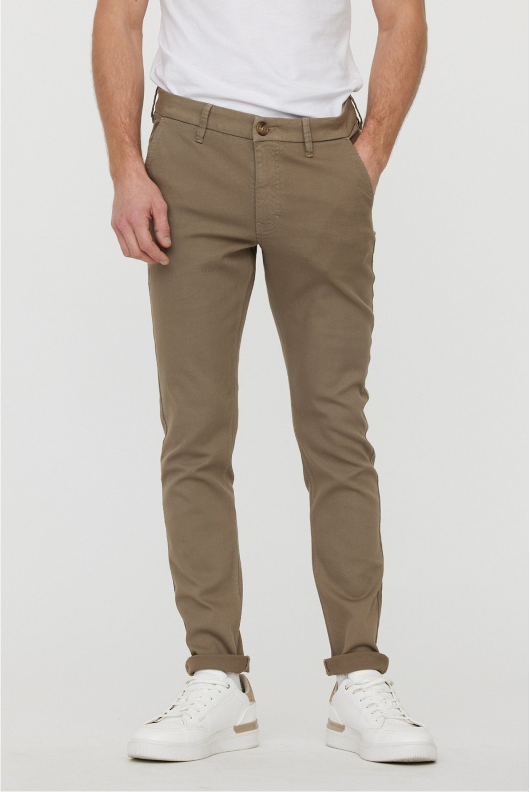 Pantalon chino slim Neils Lee cooper F125 TAUPE NEILS