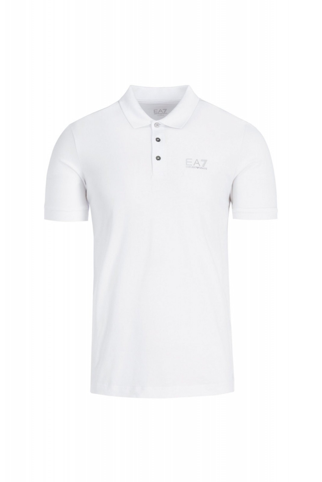 Polo shirt logo printé Ea7 0100 WHITE 8NPF04 PJM5Z