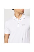 Polo shirt logo printé Ea7 0100 WHITE 8NPF04 PJM5Z