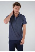 Polo MC motifs printés Deeluxe NAVY RAINLESO