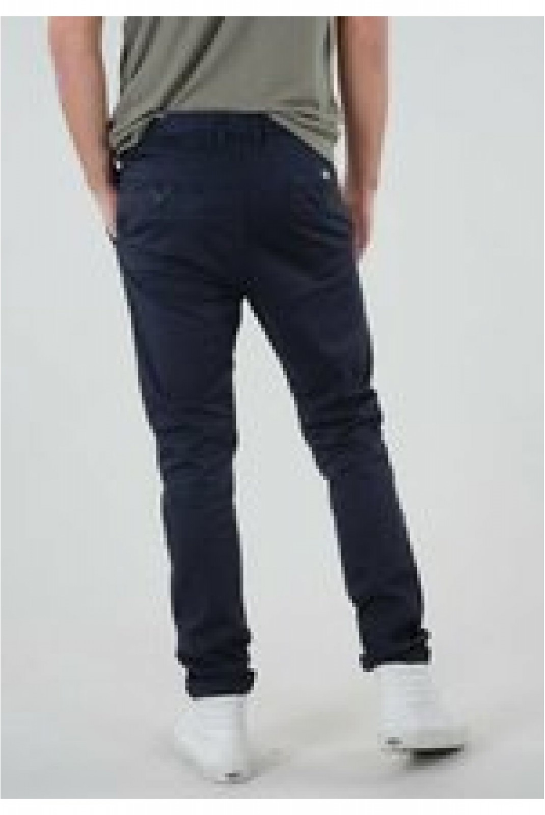 Pantalon chino slim uni stretch Deeluxe NAVY BAKERY