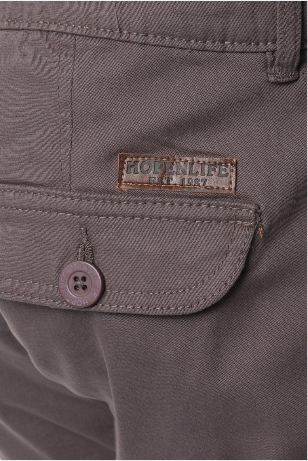 Pantalon cargo droit stretch Hopenlife GRIS TRAFALGAR