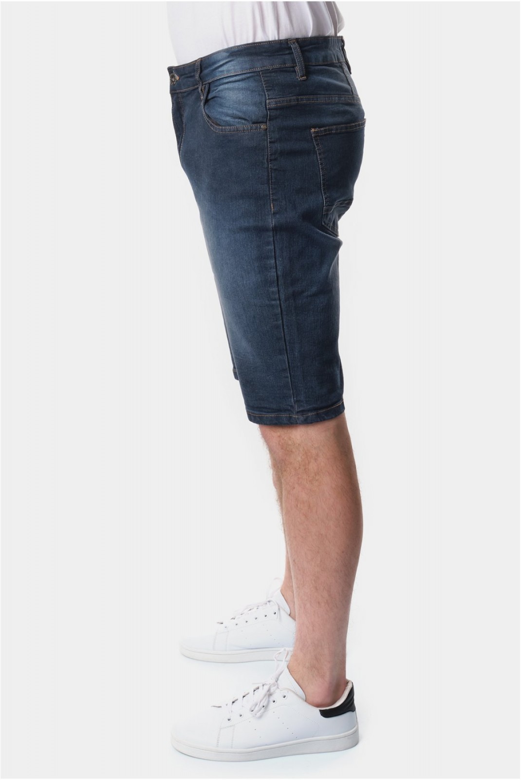 Bermuda denim slim stretch Hopenlife RAW BLUE CHOPPER