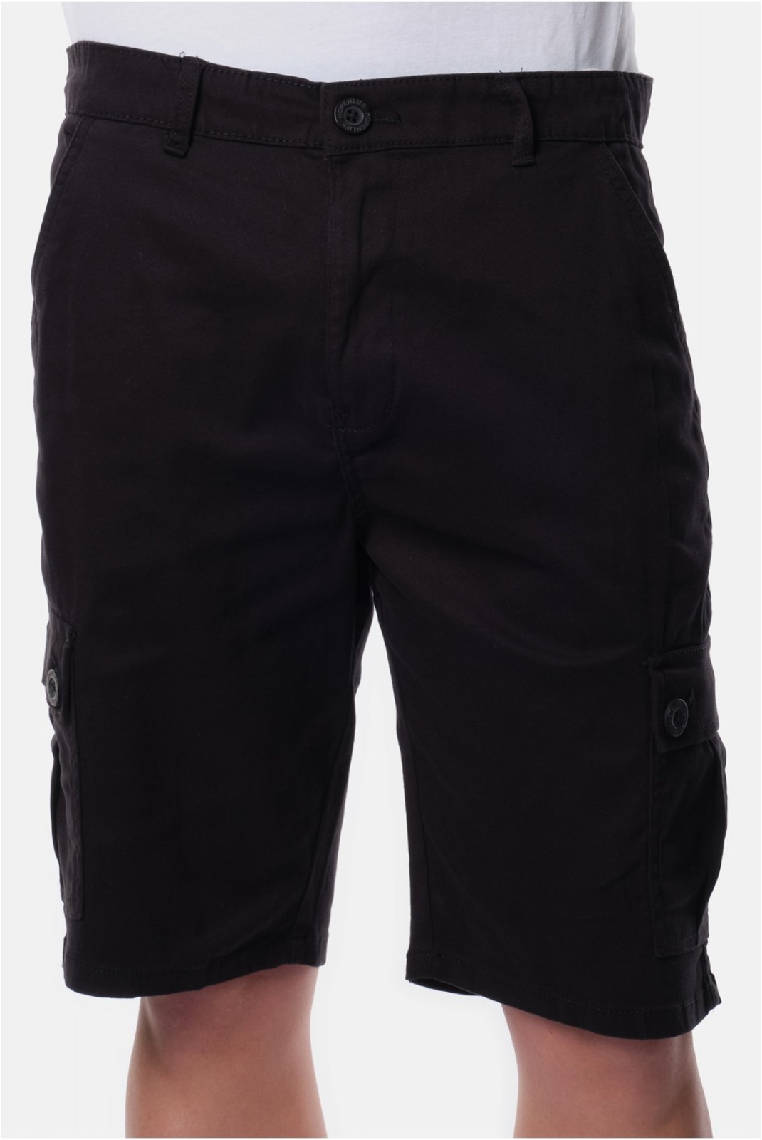 Bermuda cargo slim stretch Newgate Hopenlife NOIR NEWGATE