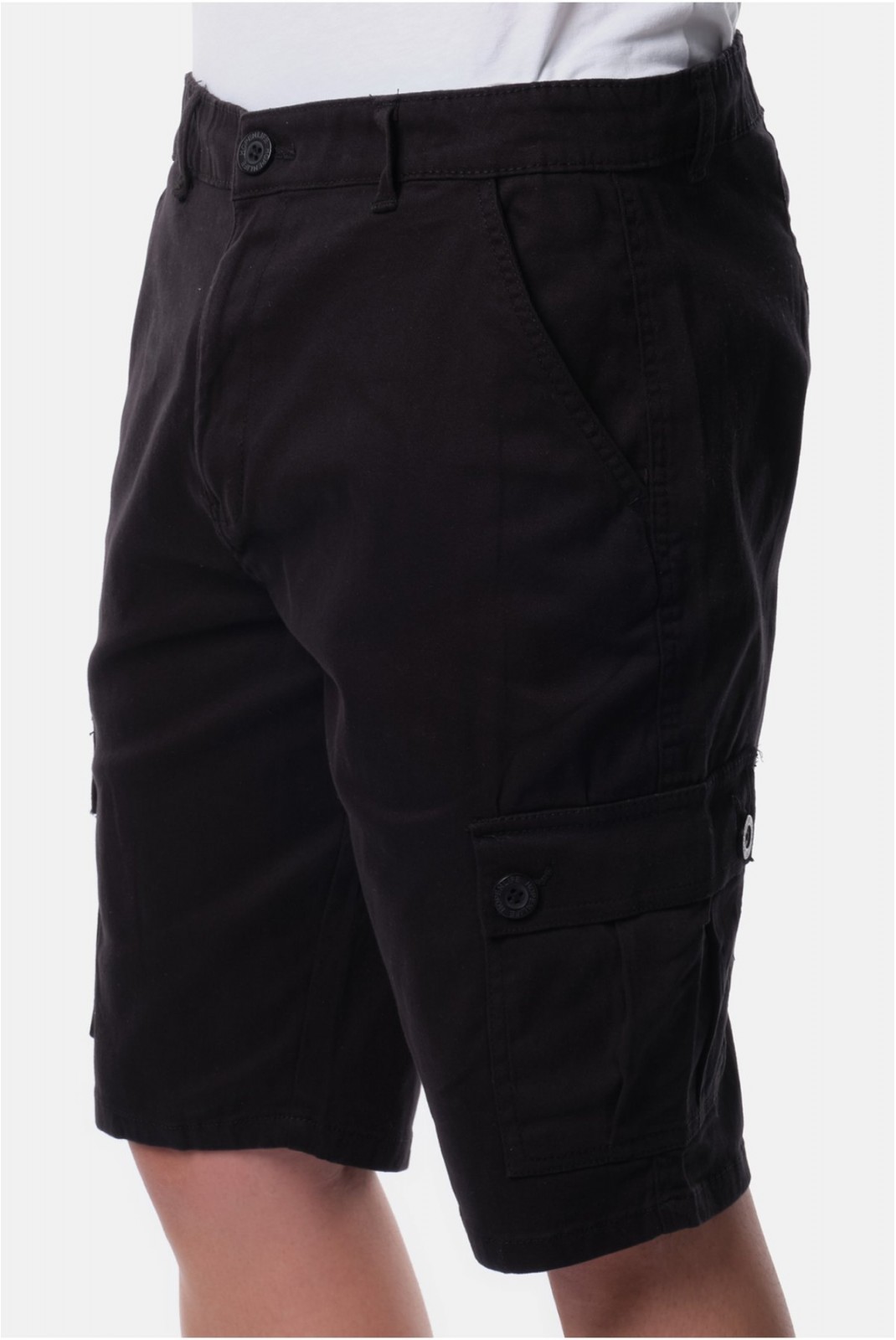 Bermuda cargo slim stretch Newgate Hopenlife NOIR NEWGATE