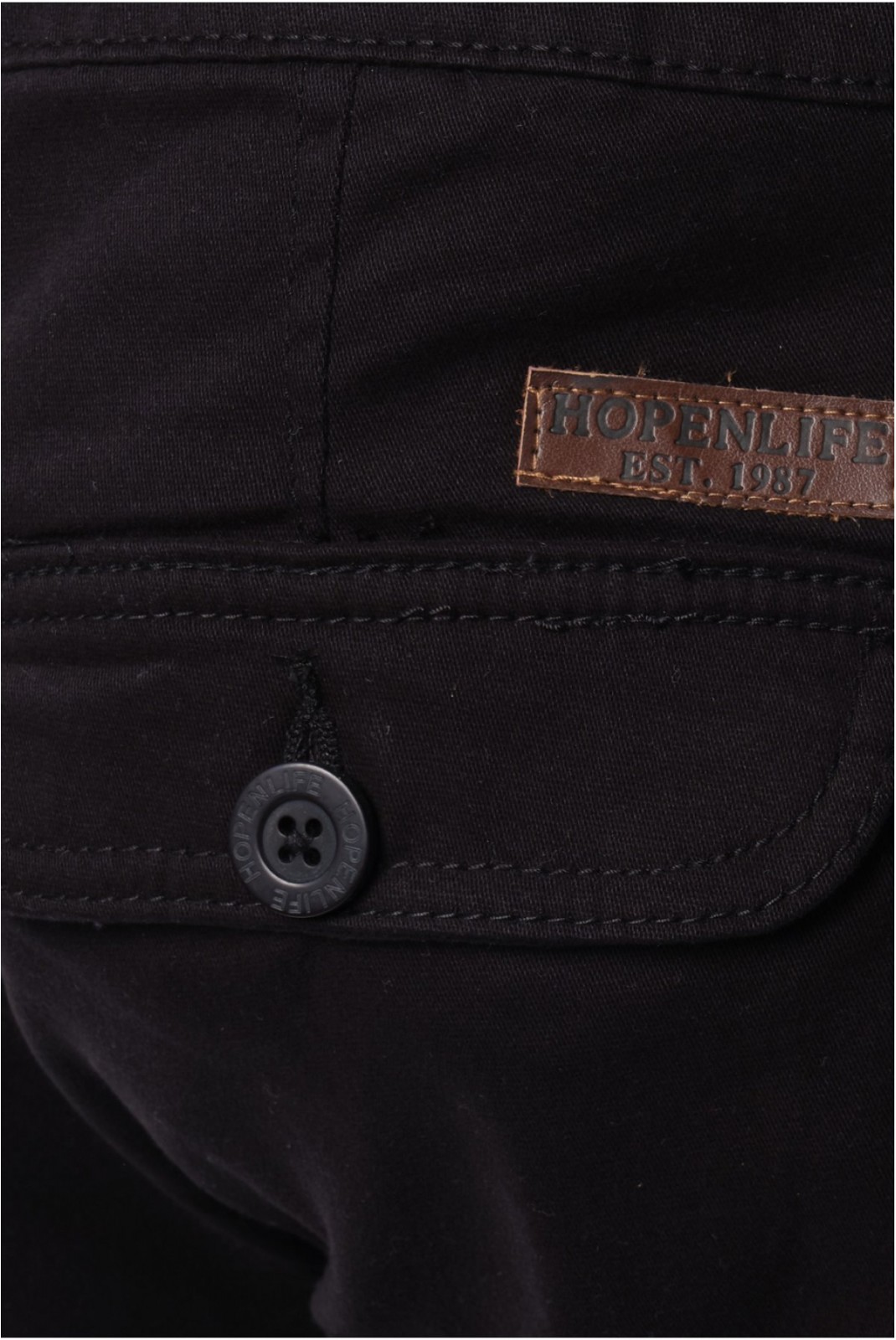 Bermuda cargo slim stretch Newgate Hopenlife NOIR NEWGATE