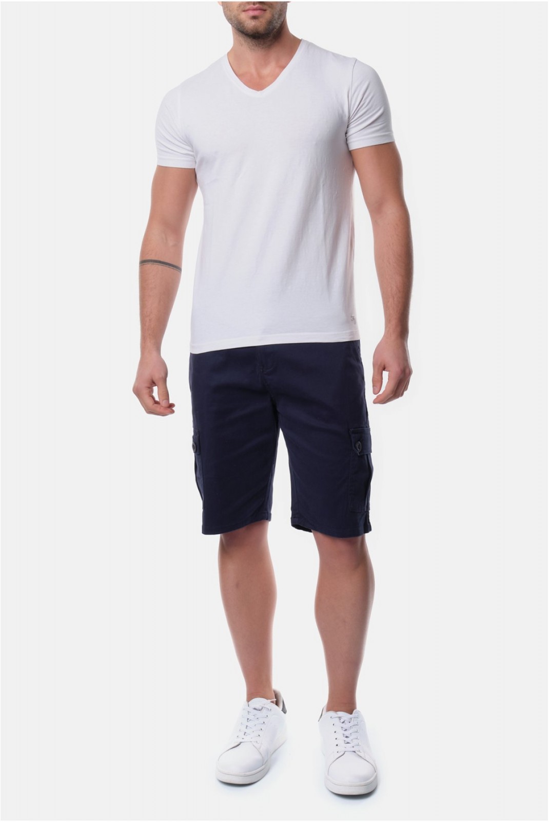 Bermuda cargo slim stretch Newgate Hopenlife NAVY NEWGATE