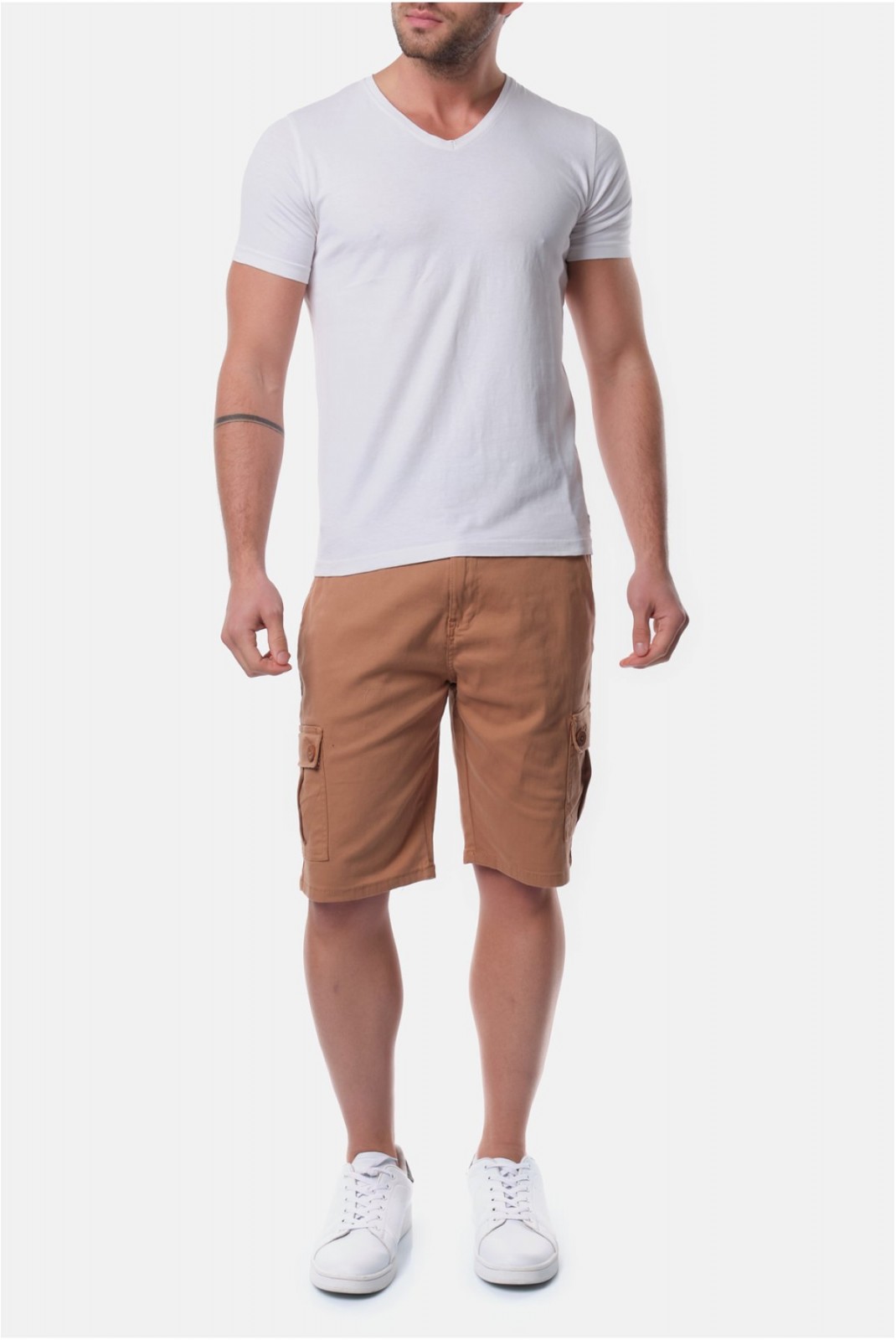 Bermuda cargo slim stretch Newgate Hopenlife TABAC NEWGATE