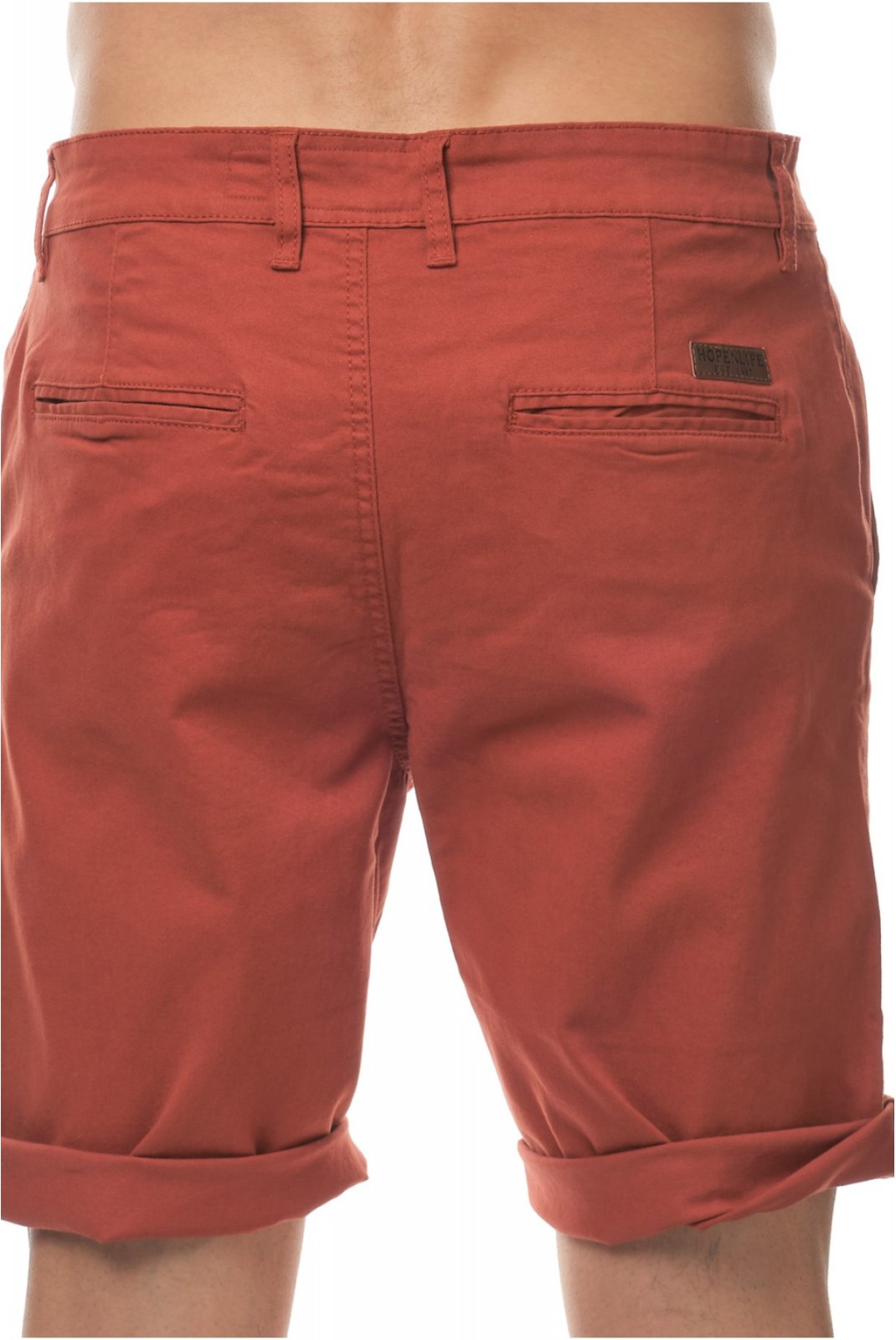 Bermuda stretch slim Minato Hopenlife BRIQUE MINATO