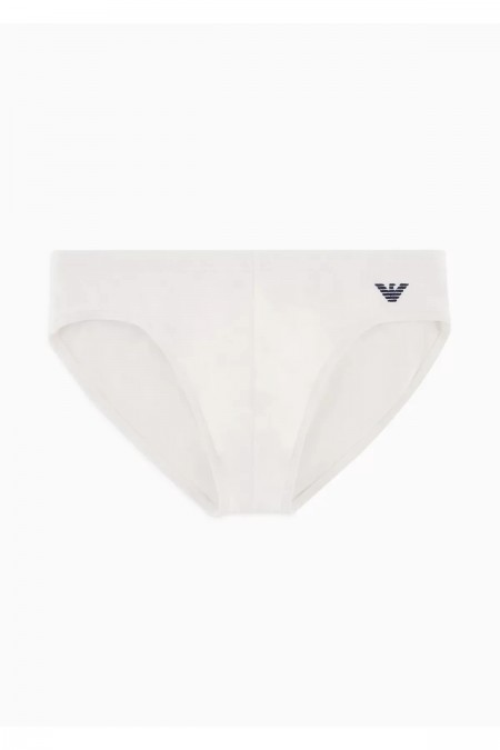 Slip de bain logo brodé Emporio armani 00010 BIANCO 211720 4R401