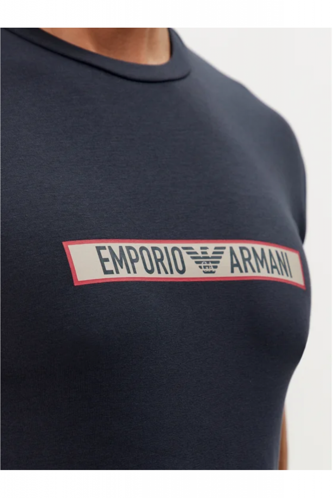 TShirt slim fit print logo Emporio armani 00135 MARINE 111035 4R517