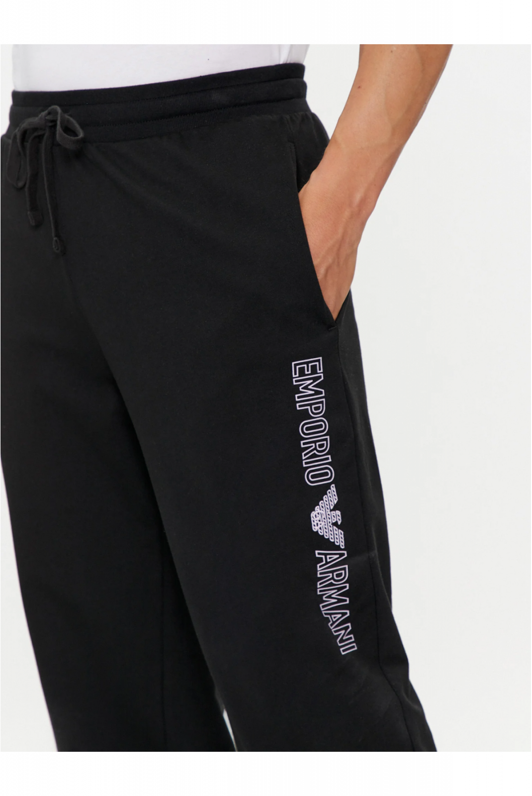 Pantalon jogg print logo latéral Emporio armani 00020 NERO 111690 4R566