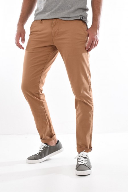 Pantalon chino coton stretch Just Emporio CAMEL TENALI-S24