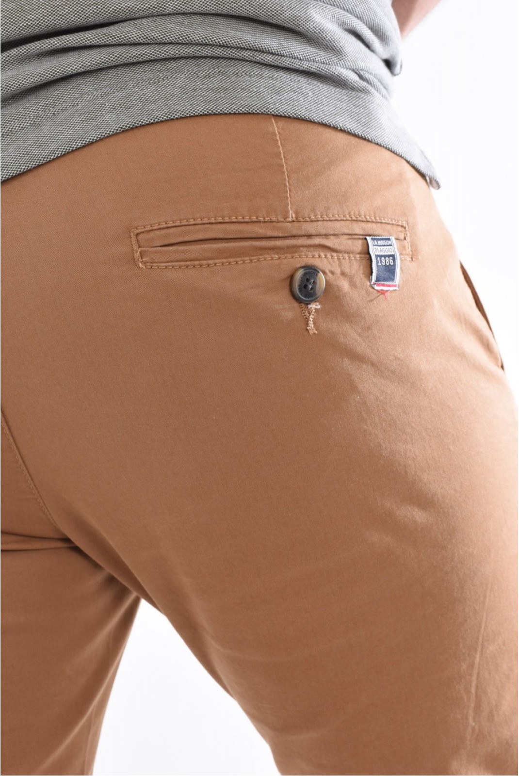 Pantalon chino coton stretch Just Emporio CAMEL TENALI-S24