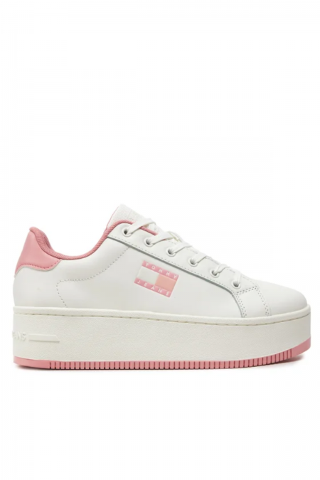 Basket plateforme cuir Tommy Jeans TH0 Chalky Pink EN0EN02518