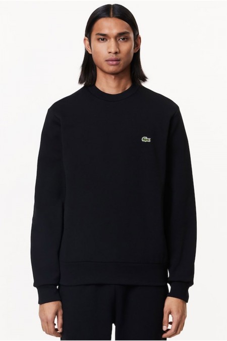 Sweat uni logo brodé Lacoste 031 BLACK  SH9608