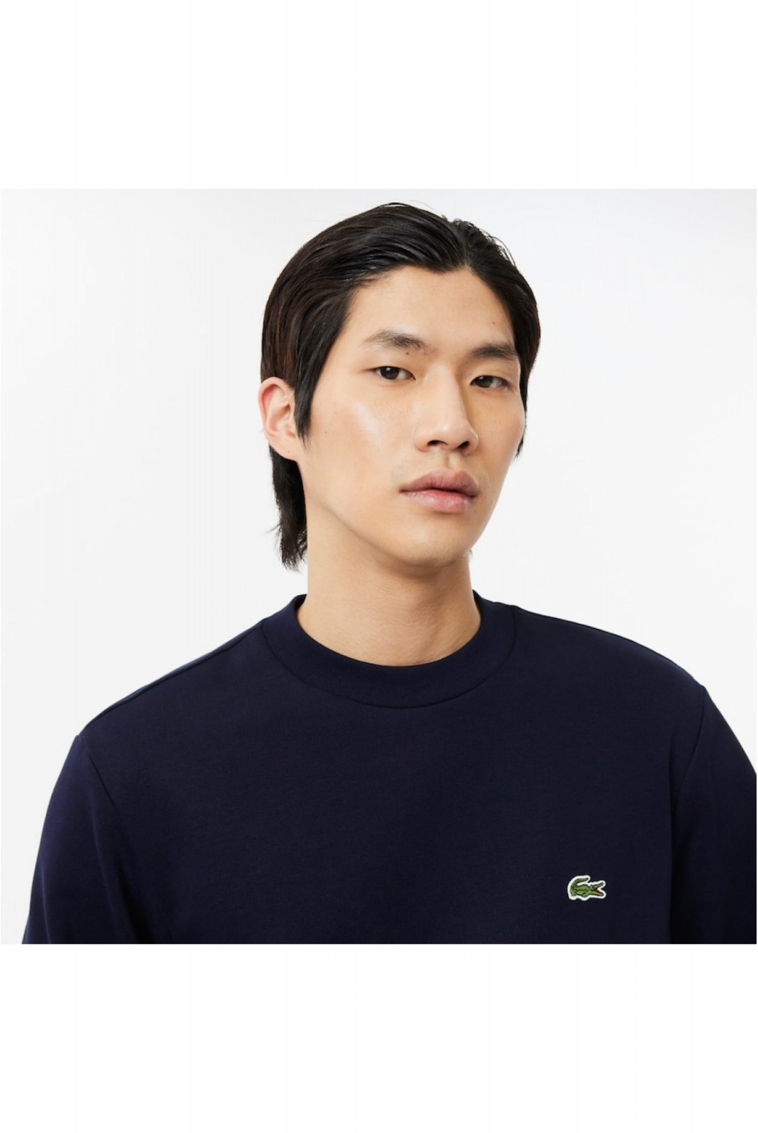 Sweat uni logo brodé Lacoste 166 NAVY BLUE SH9608