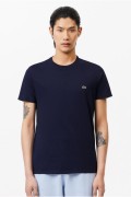 TShirt coton uni logo brodé Lacoste 166 NAVY BLUE TH6709