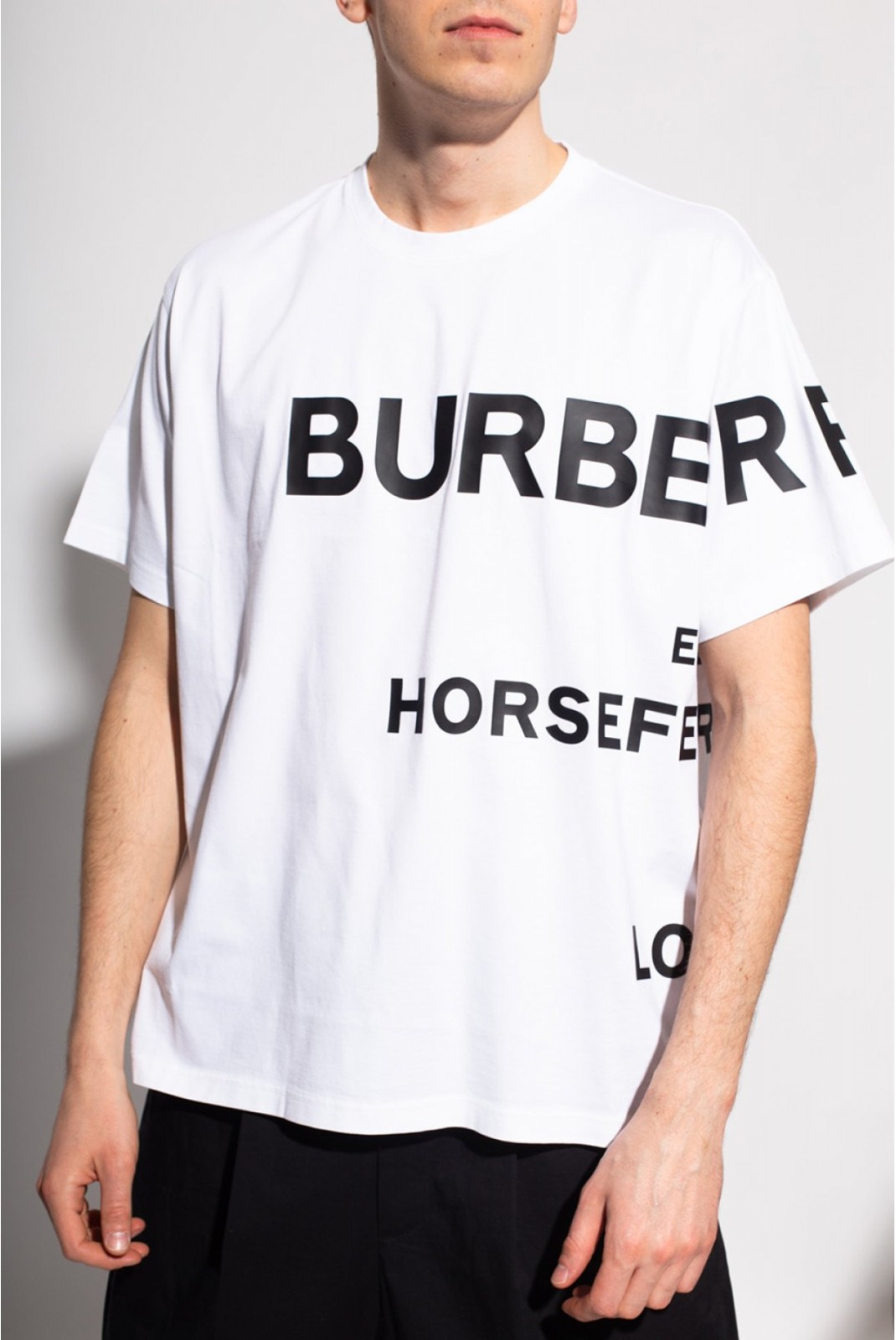 TShirt oversize logo relief Burberry 1002 WHITE 8040691