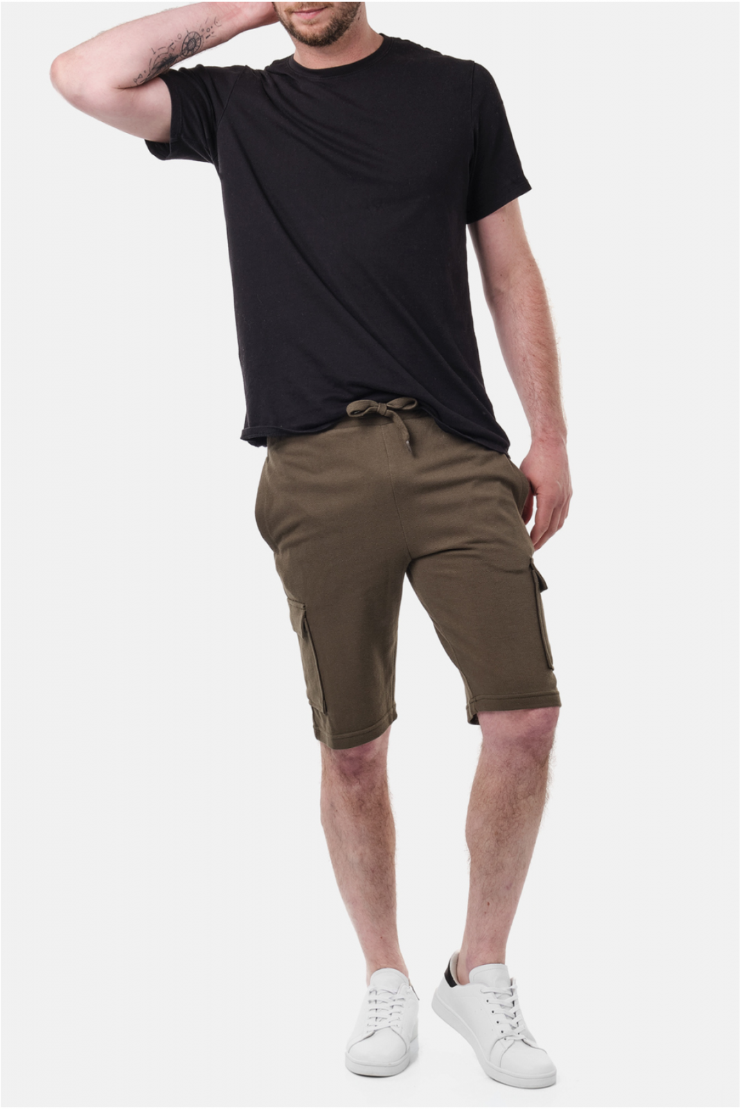 Short cargo maille piquée Hopenlife KAKI CARGEL